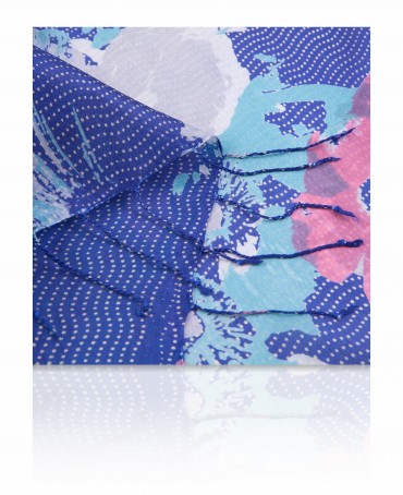 Палантин Женский S30-BRUSH.FLOWER/NAVY